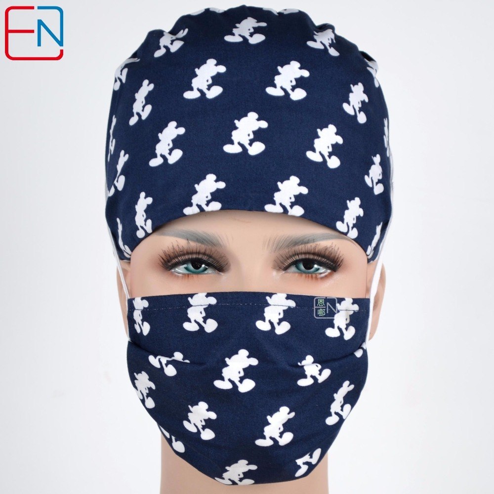 100% COTTON Unisex Surgical caps with sweatband for short hair only