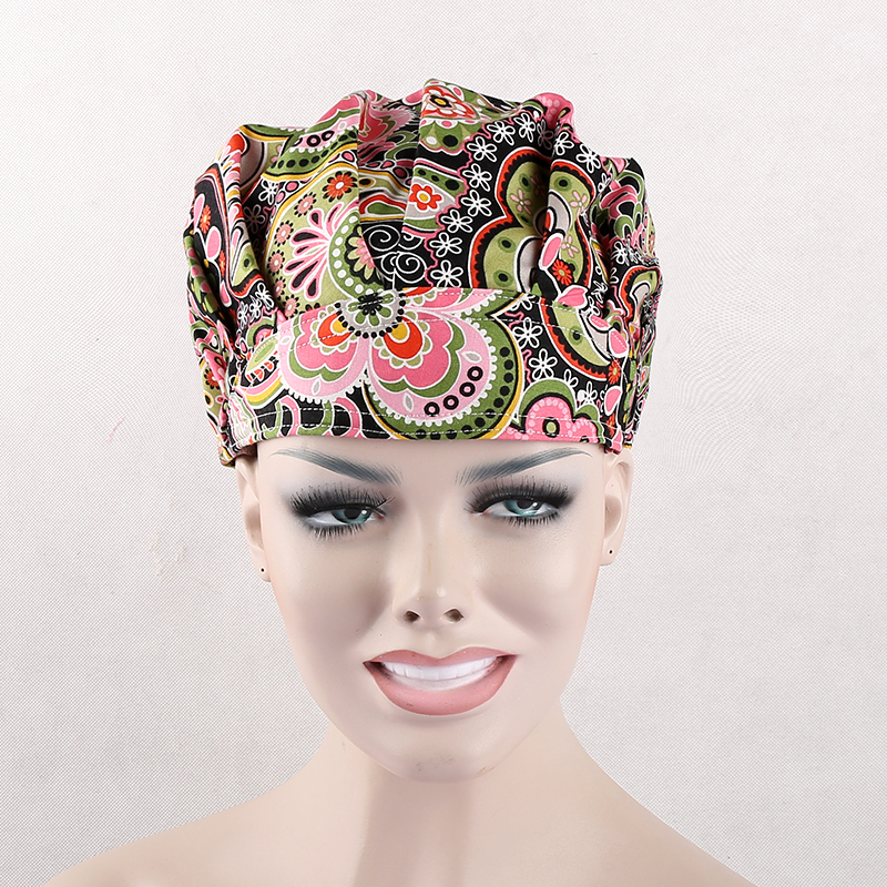 High quality women surgical bouffant caps,one size adjustable