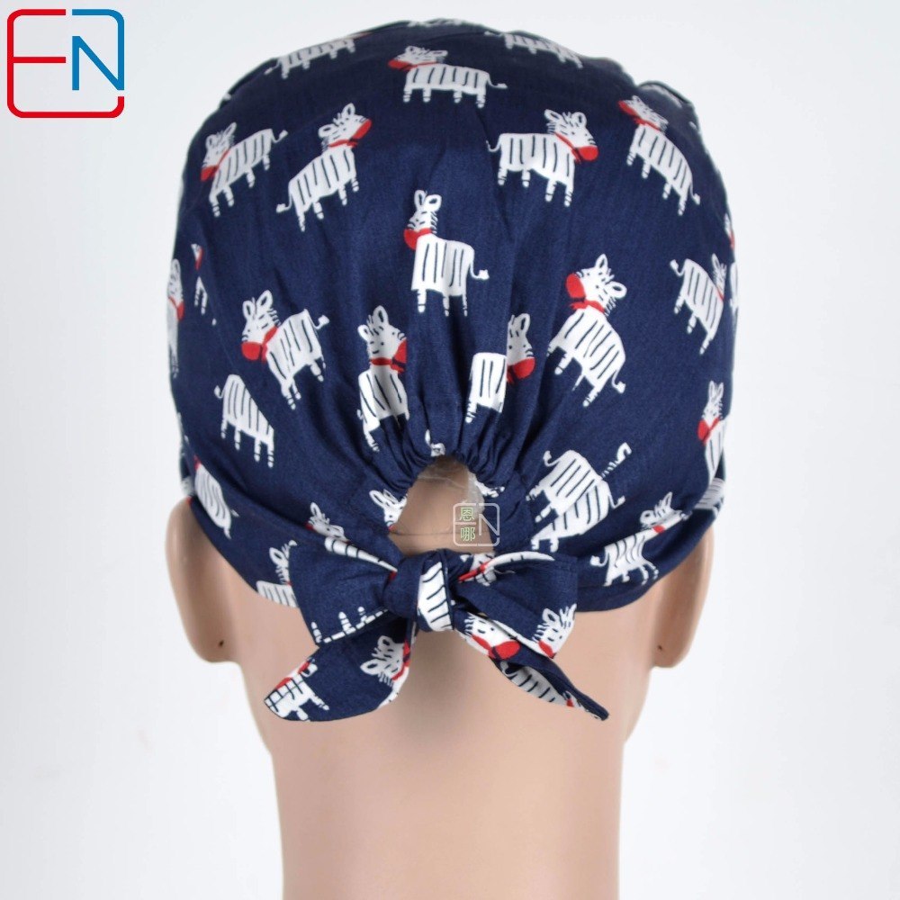 high quality medical caps in dark blue with zebra ,3 sizes for choices