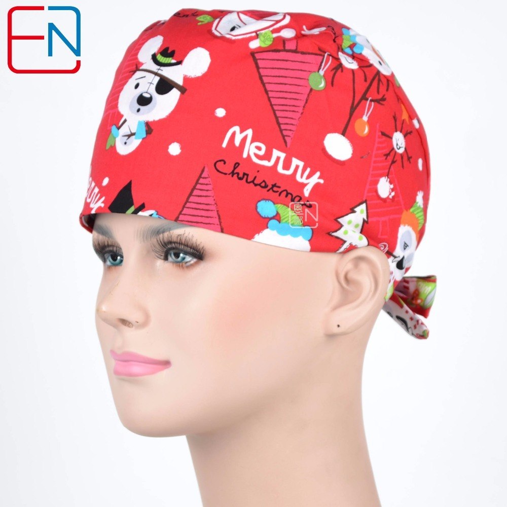 Hennar brand WOMEN SURGICAL CAPS IN CHRISTMAS DESIGN