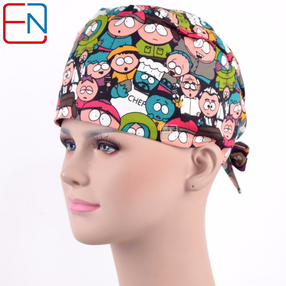 NEW unisex surgical caps with sweatband  100% cotton scrub caps