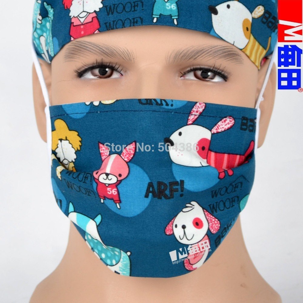 9 Prints Hennar Medical Scrub Caps Surgical Caps for short hair men and women with Sweatbands