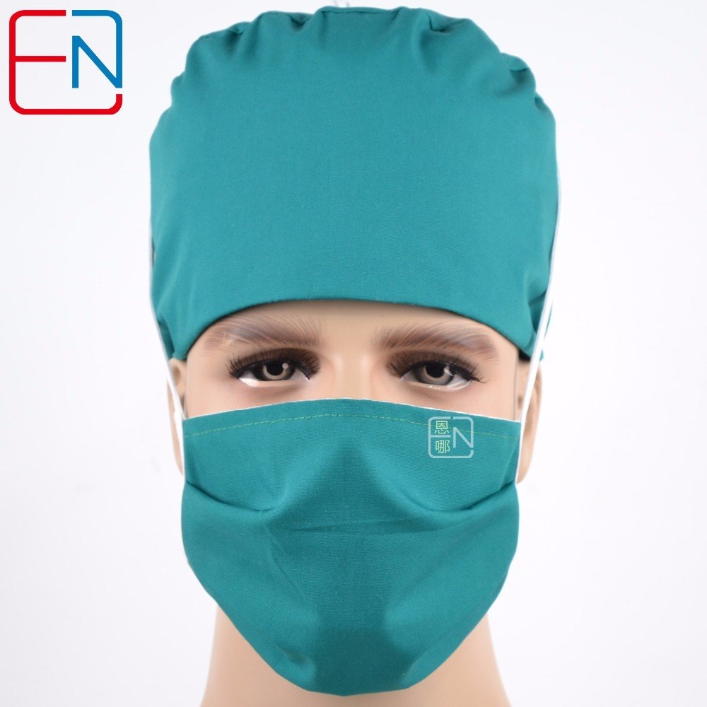 Hennar surgical caps in bright green T/C 3 sizes for choices