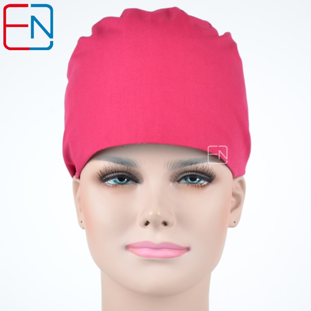 NEW Matin surgical caps for long hair doctor caps and nurses caps 100% cotton wine red