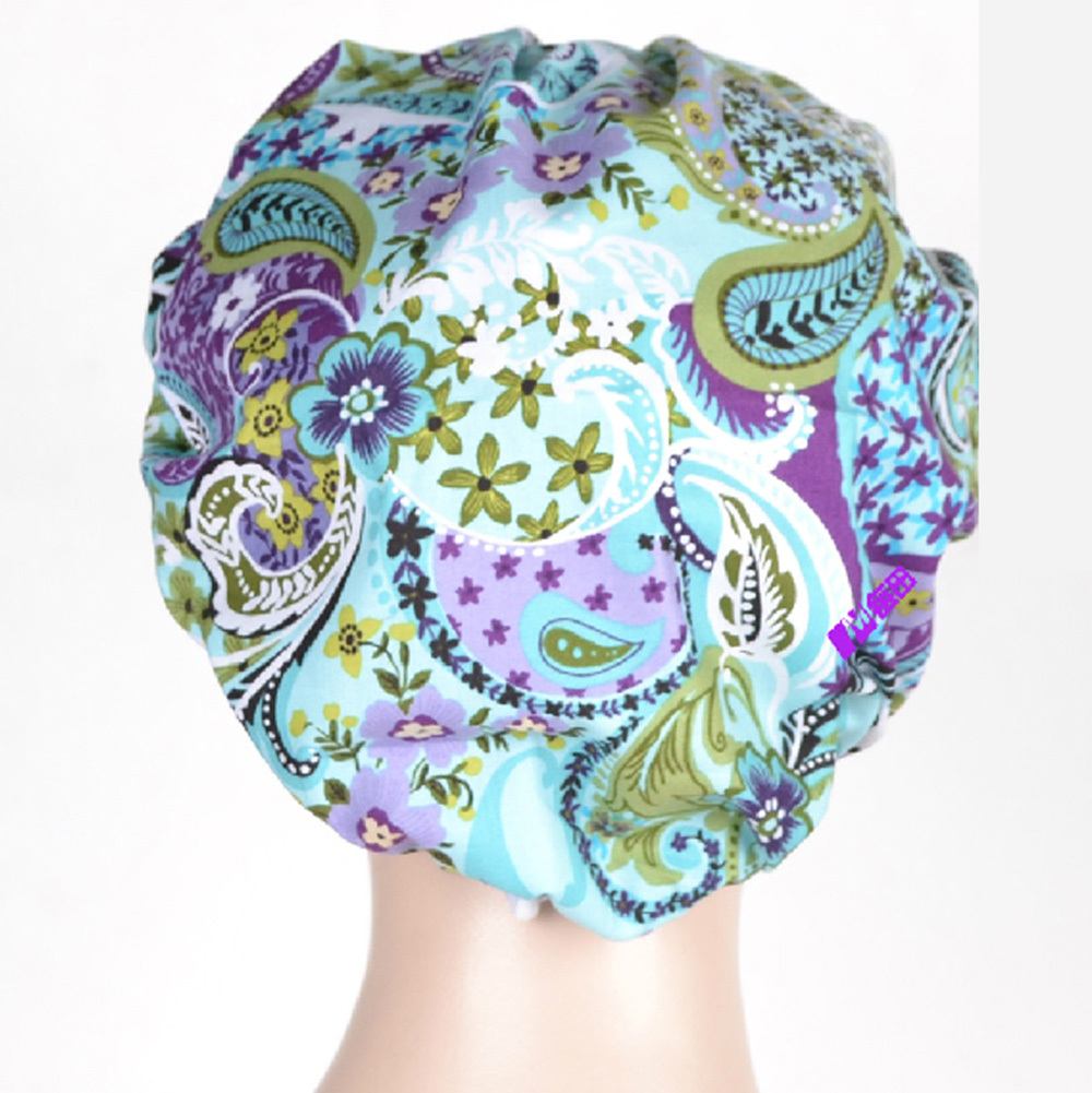 NEW Matin Surgical caps doctors and nurses cap and printed cotton cap long hair bouffant hat Nobility