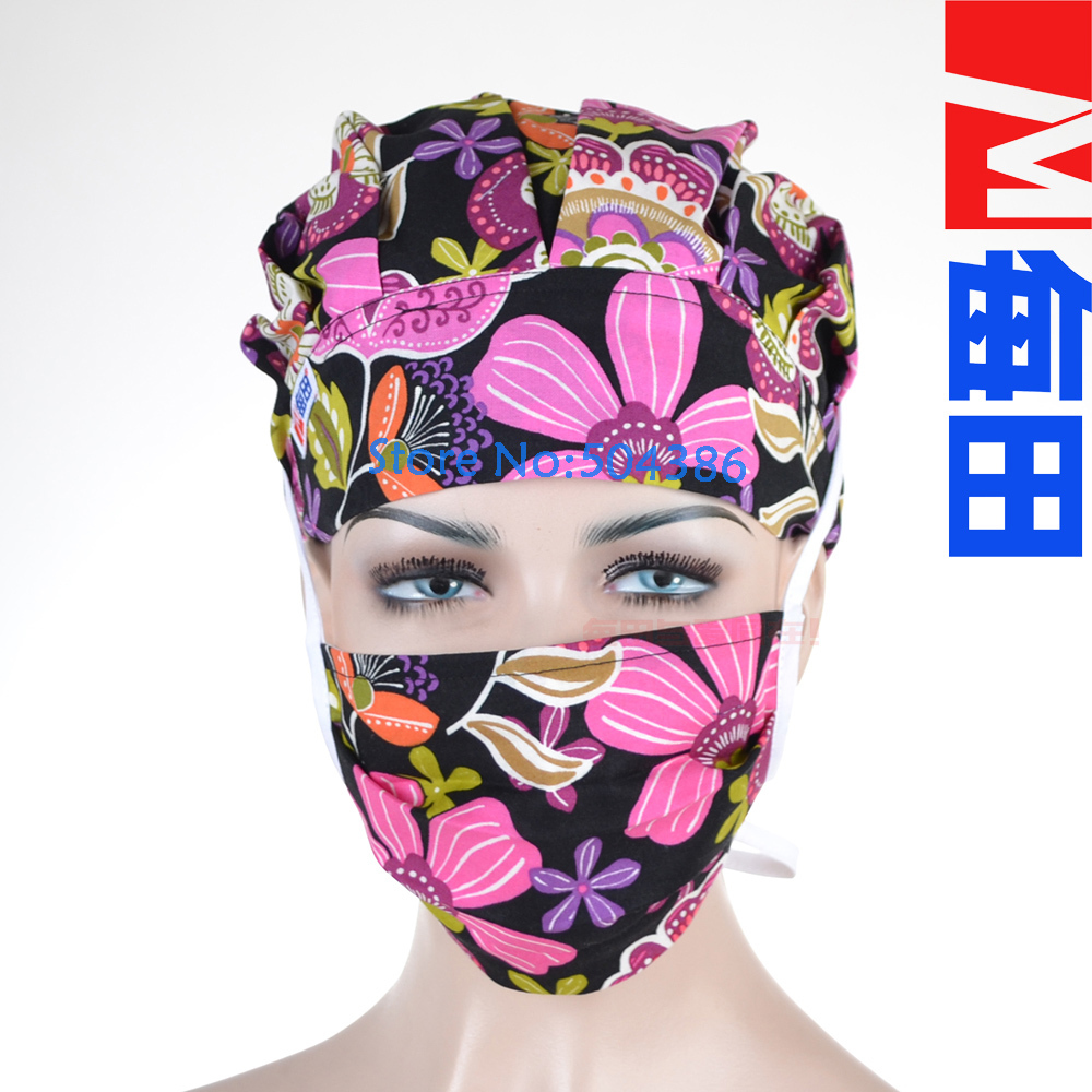 11 Prints New  Women Bouffant Surgical Scrub Medical Chemo Hat/Cap Chun tian lai le