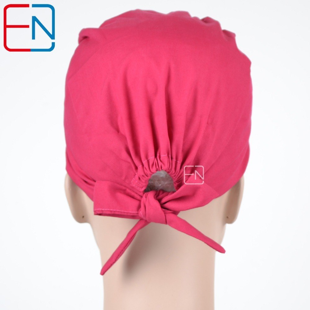 NEW Matin surgical caps for long hair doctor caps and nurses caps 100% cotton wine red