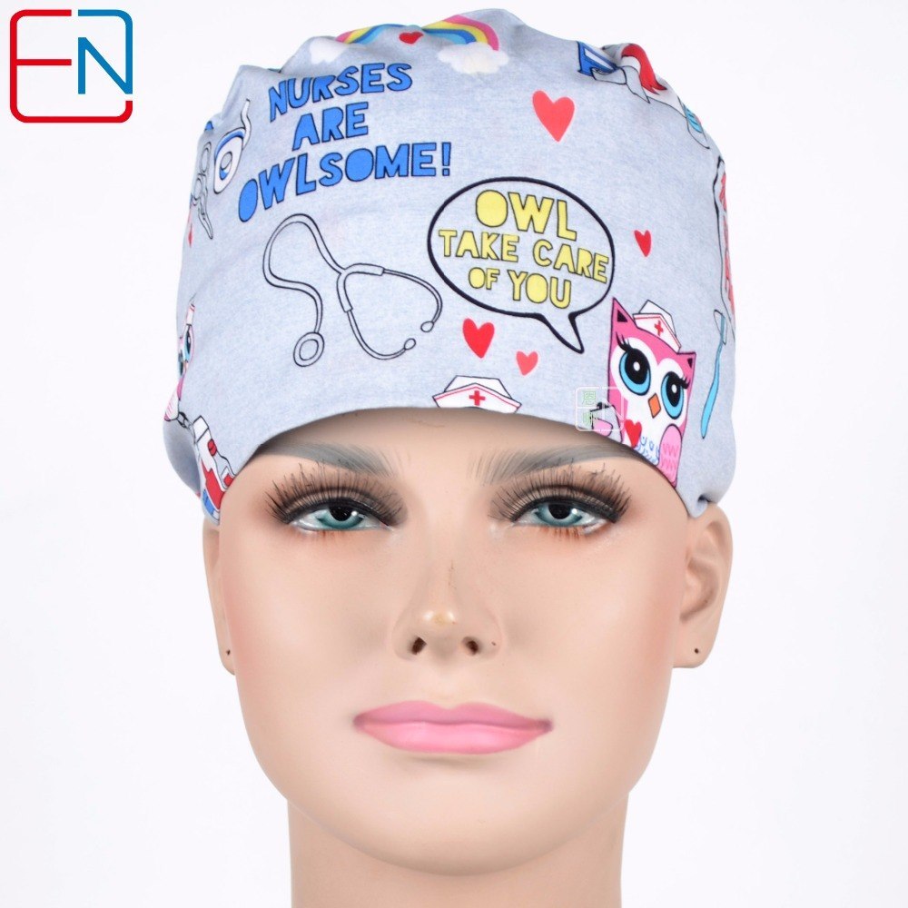 unisex Surgical scrub caps in grey for dentist caps