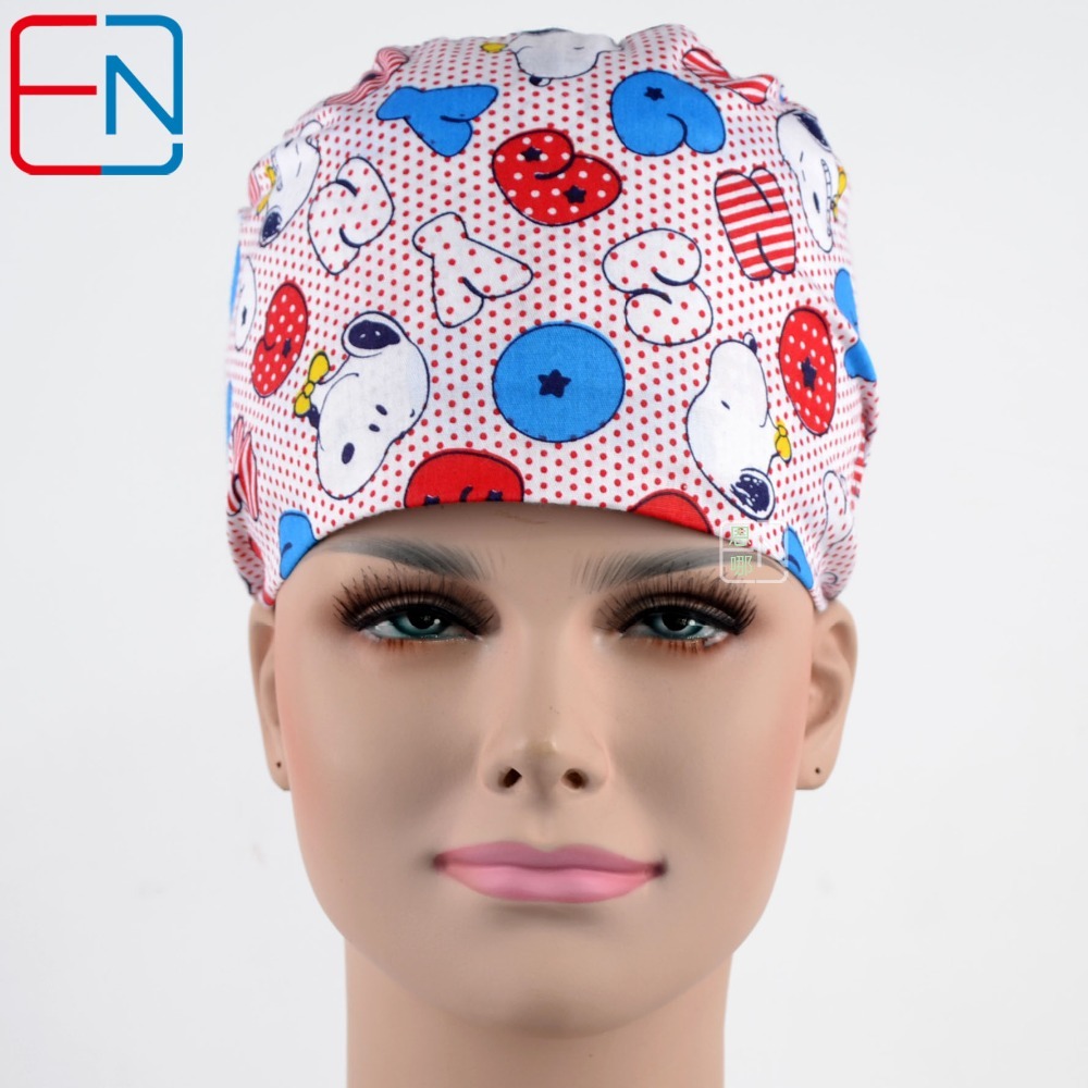 surgical caps in pink