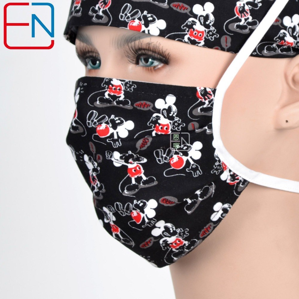 unisex surgical hats in 3 sizes 100% cotton medical scrub caps