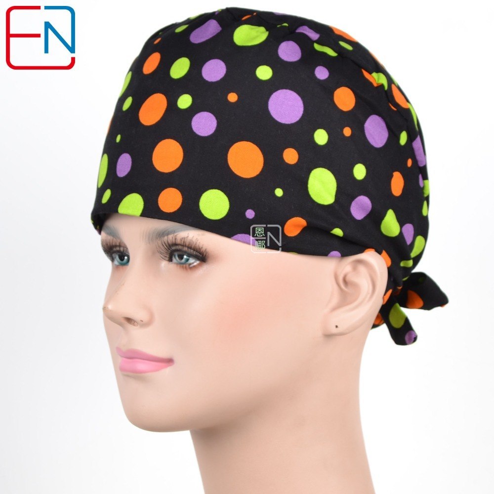 NEW  HENNAR surgical caps for long hair  medical scrub cap Rye 01 caps