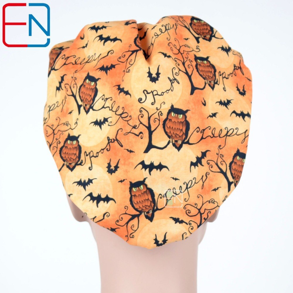 Promotion  Surgical bouffant caps for women with pattern 100% cotton materials