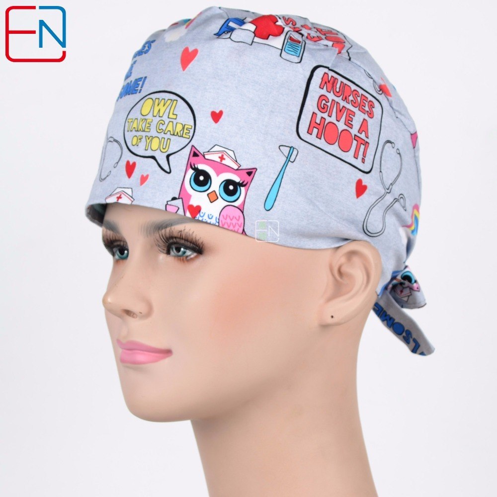 unisex Surgical scrub caps in grey for dentist caps