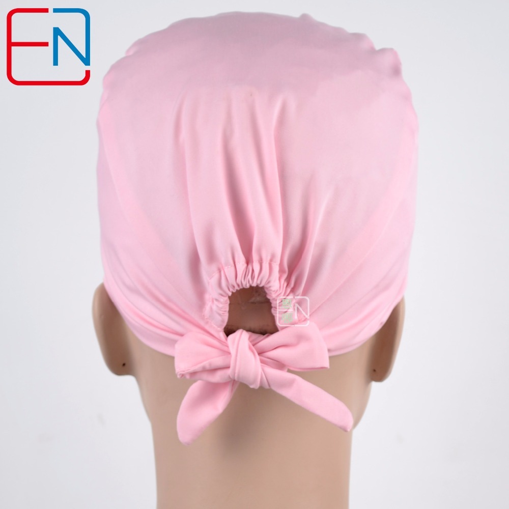 Hennar surgical caps for doctors and nurses caps,T/C scrub caps in pink
