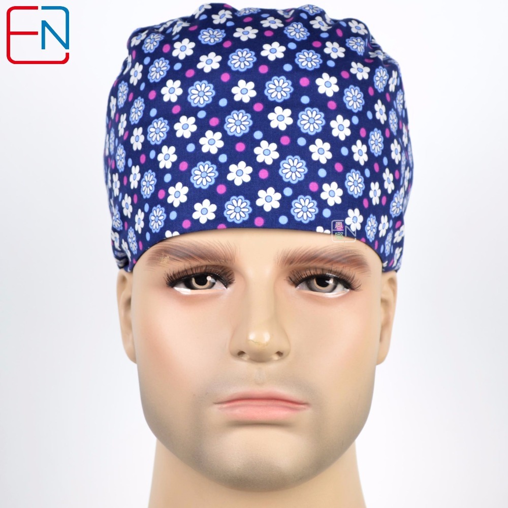 NEW!! surgical caps,high quality facric flowers pattern medical caps with sweatband  A sea of flowers