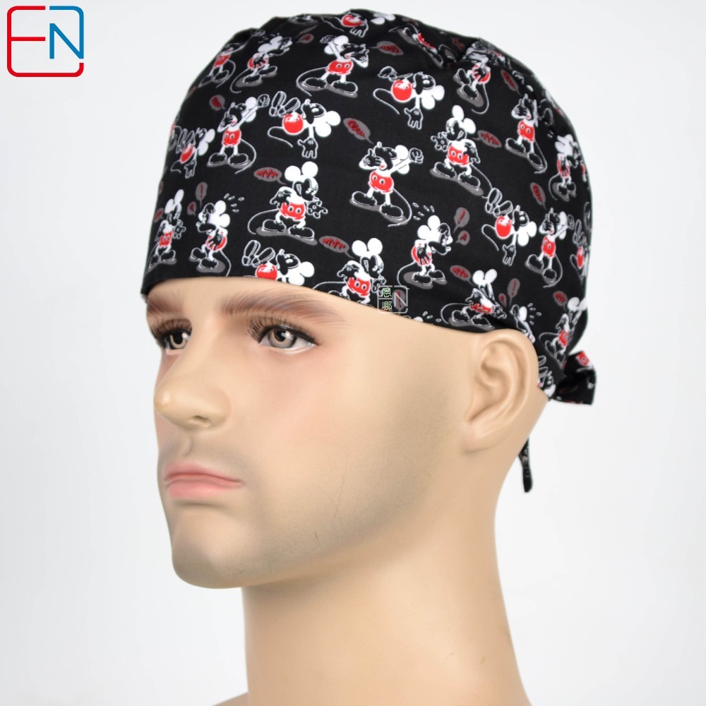 unisex surgical hats in 3 sizes 100% cotton medical scrub caps