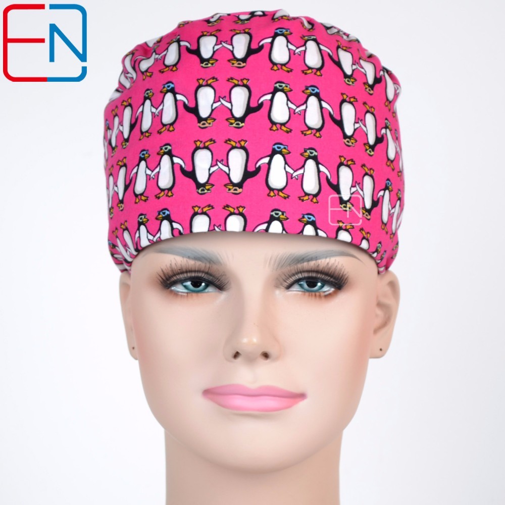 Factory Sales directly big sales medical scrubs in different patterns ,surgical caps storage clearace sale 3 sizes scrub caps 