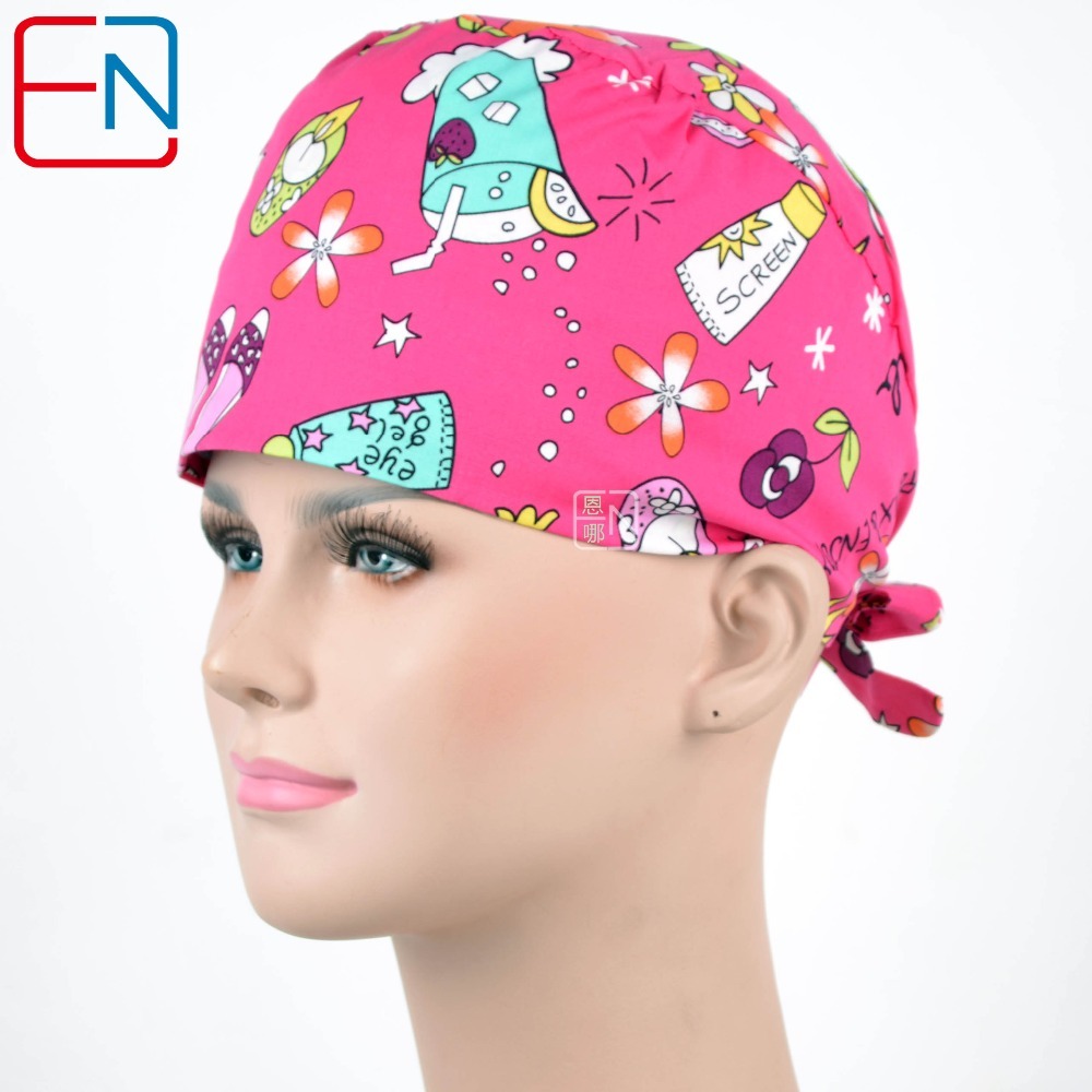 Hennar brand surgical hats for female surgical caps 100% cotton