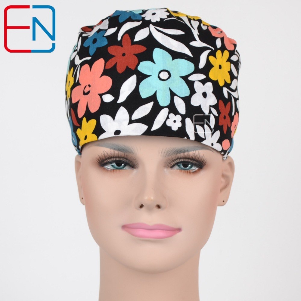 NEW Matin surgical caps for female  women medical caps scrub hats In black