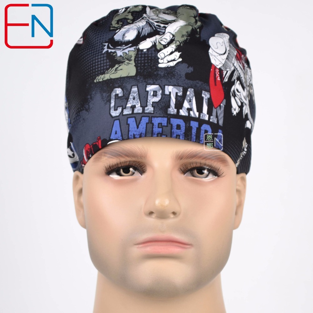men surgical caps in dark grey