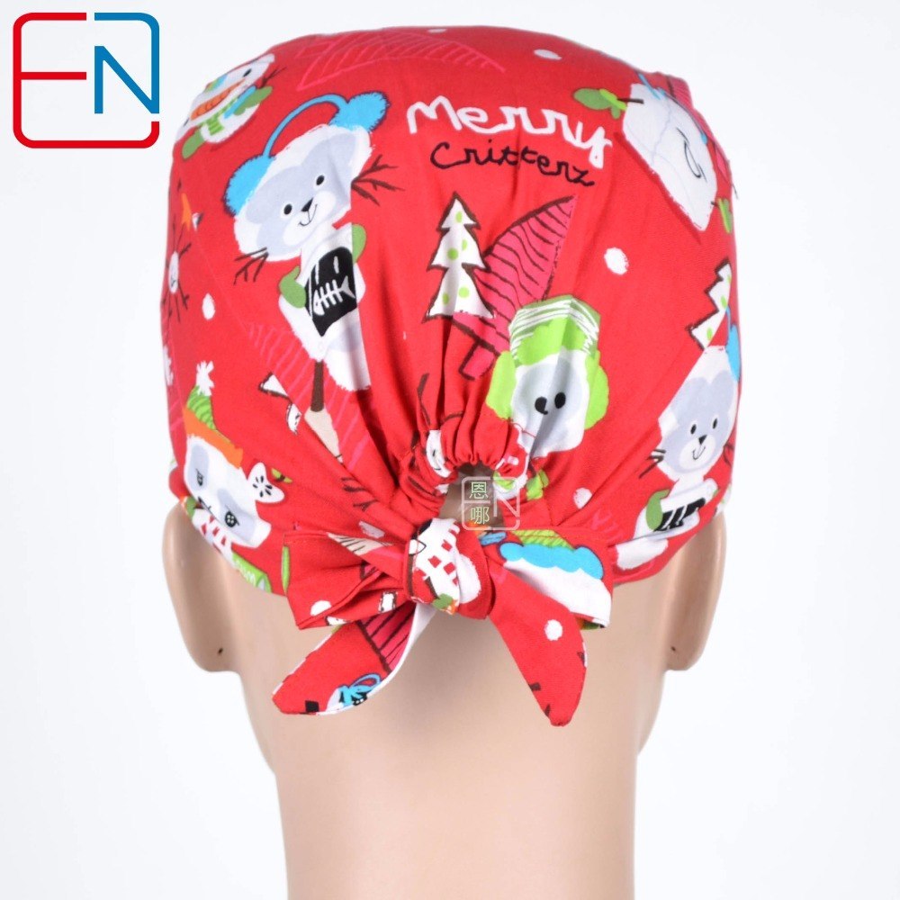 Hennar brand WOMEN SURGICAL CAPS IN CHRISTMAS DESIGN