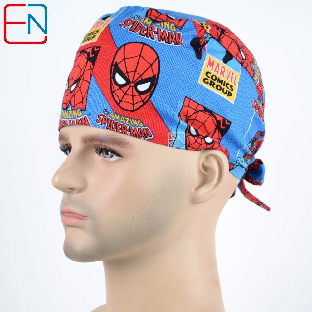 Hennar Unisex medical scrub caps in blue