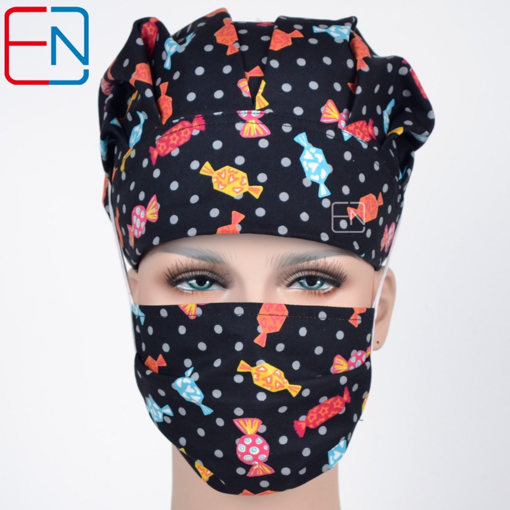 female Women Bouffant Surgical Scrub Medical Chemo Hat/Cap chef caps cook caps