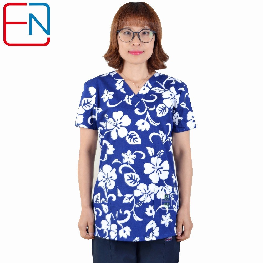Hennar scrub tops in 100% cotton ,women scrub tops,women medical uniforms STRETCHY MATERIALS