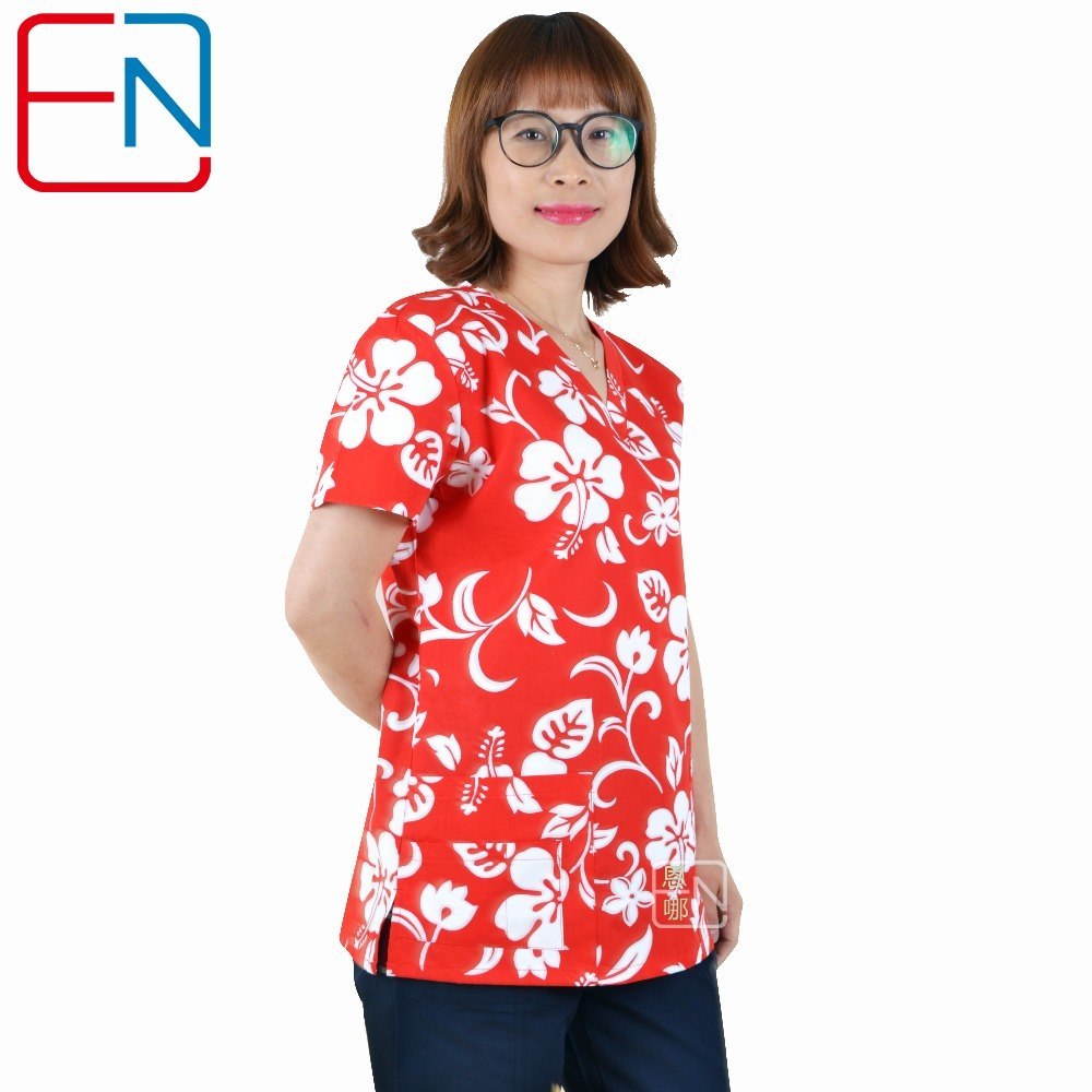 Hennar scrub tops in 100% cotton ,women scrub tops,women medical uniforms STRETCHY MATERIALS