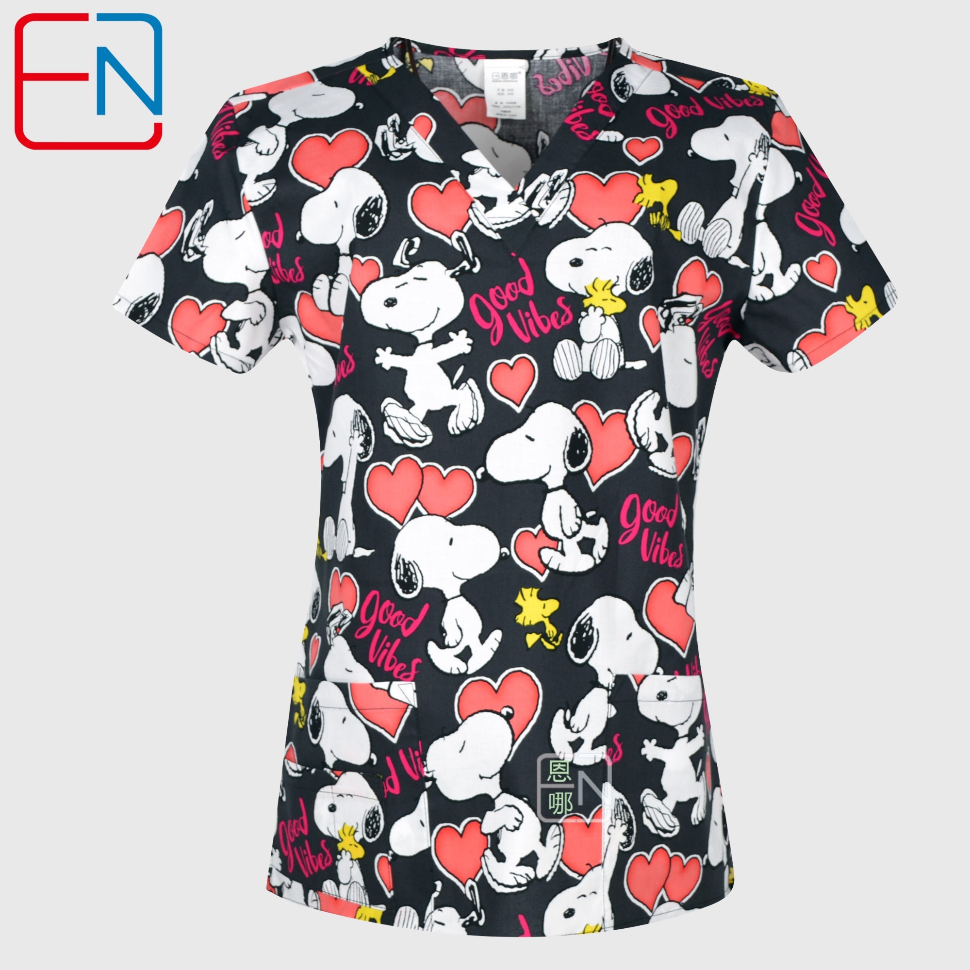 Hennar Women medical scrub tops in 100% cotton scrubs,women scrub tops,women medical uniforms