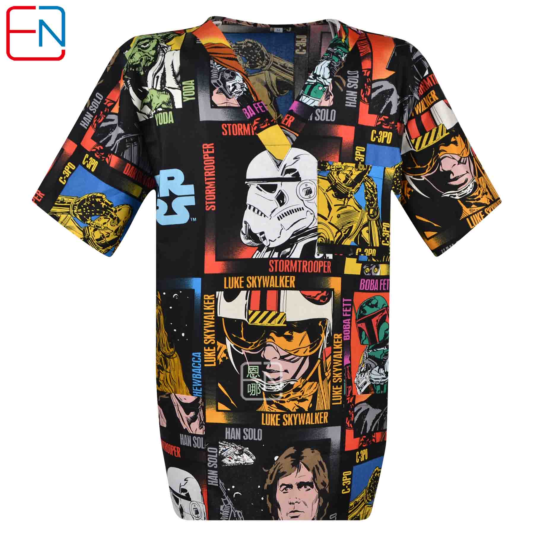 Men Medical Scrub Tops S to 6XL