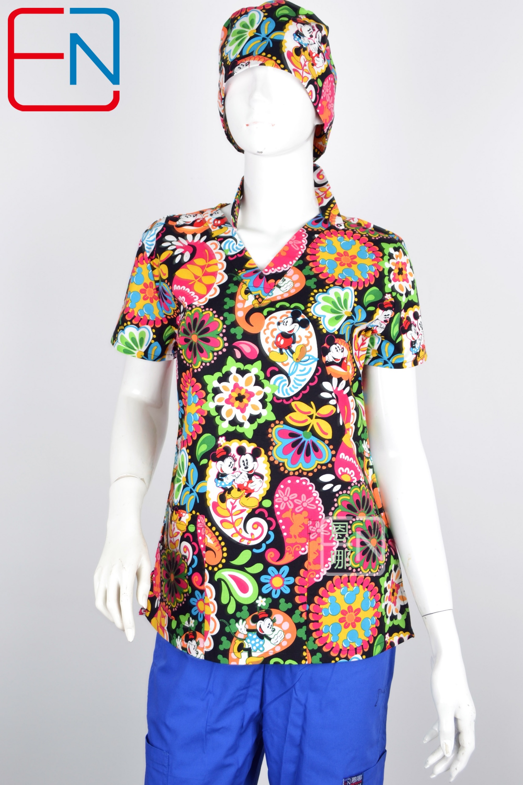 Hennar medical caps and scrub tops