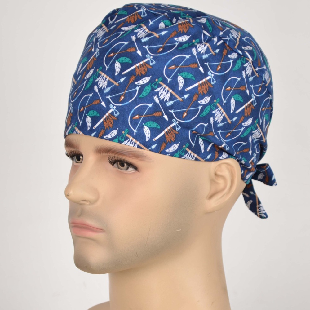 Unisex scrub caps ,100% cotton Medical caps for men