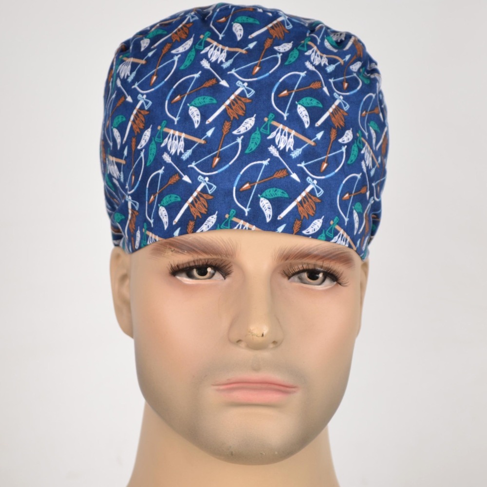 Unisex scrub caps ,100% cotton Medical caps for men
