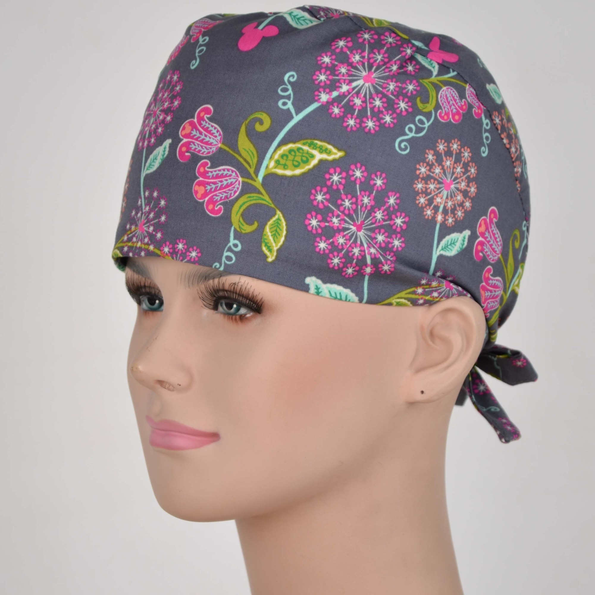 Hennar brand unisex surgical caps/hat  in black with little doc