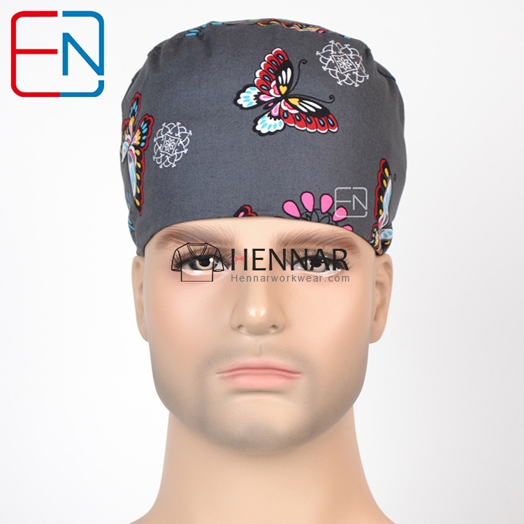 top quality blue medical caps ,surgical caps in 100% cotton with night olws