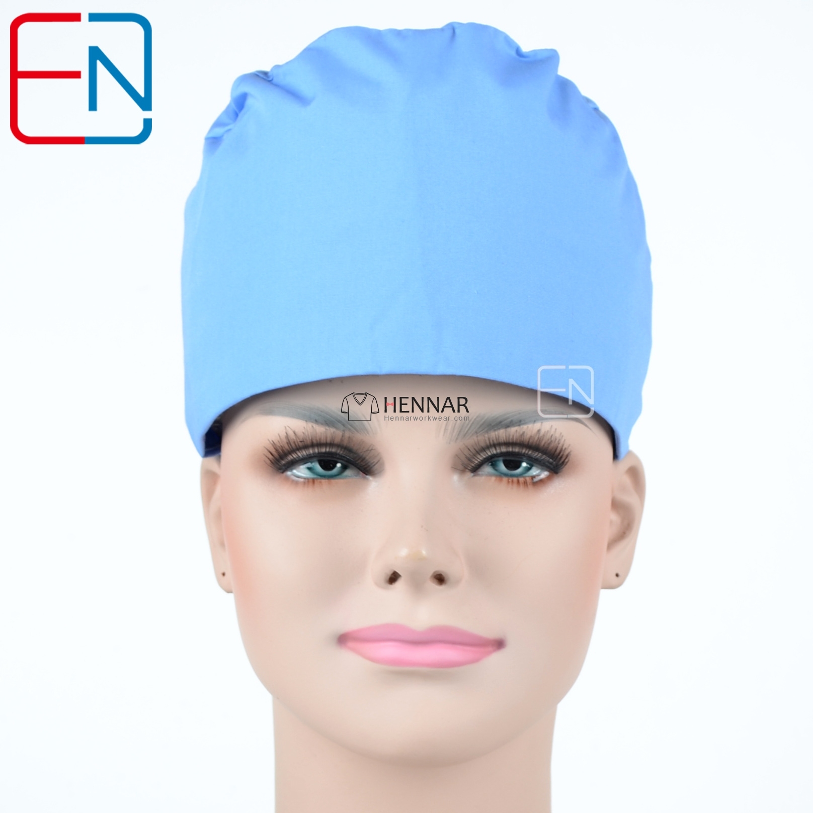 Hennar surgical caps doctors caps and nurses cap in light blue medical caps  100% cotton