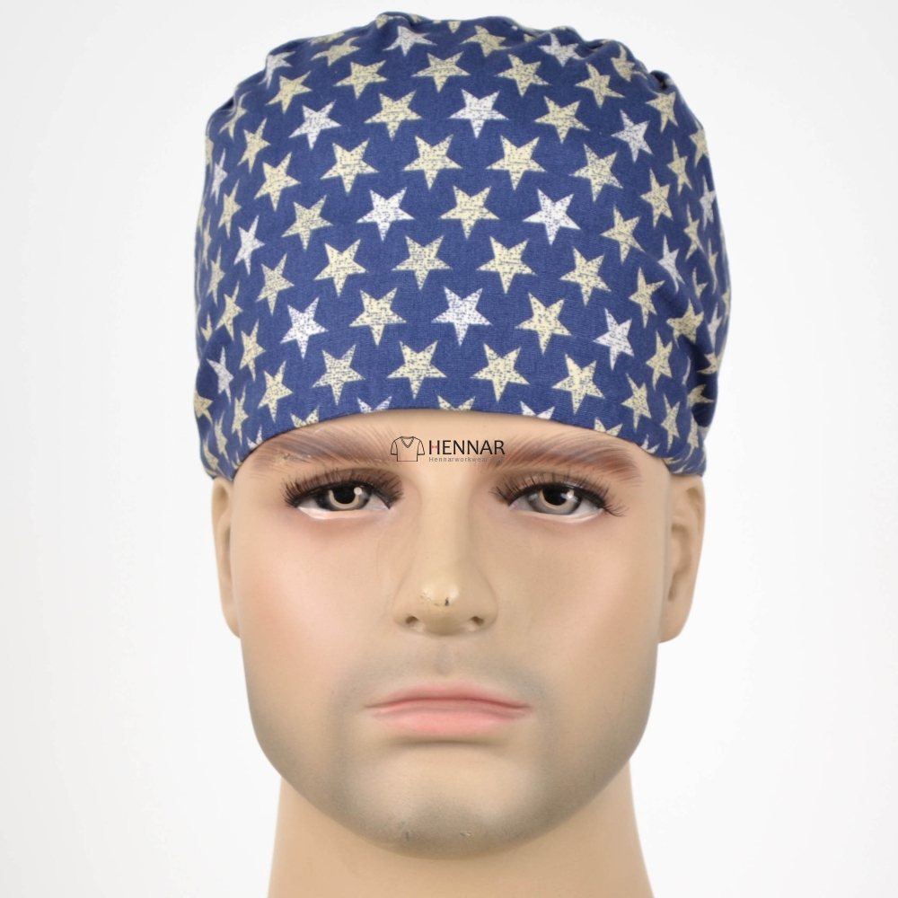 11 Prints  unisex surgical caps 100% cotton with sweatbands snow flowers with two sizes to fit different size