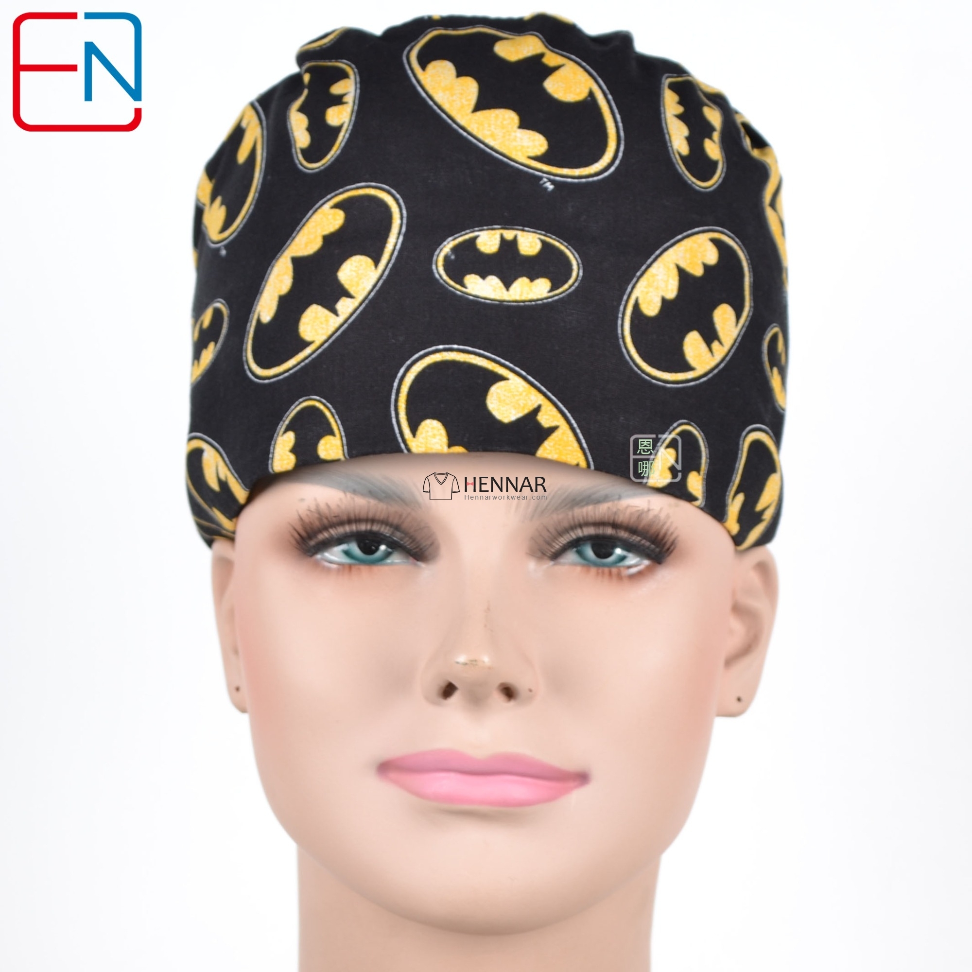 Factory Sales directly big sales medical scrubs in different patterns ,surgical caps 3 sizes scrub caps Mei ya shizhe