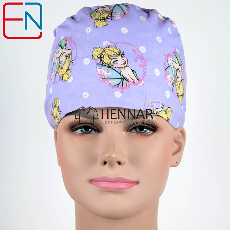 Factory Sales directly big sales medical scrubs in different patterns ,surgical caps 3 sizes scrub caps Mei ya shizhe