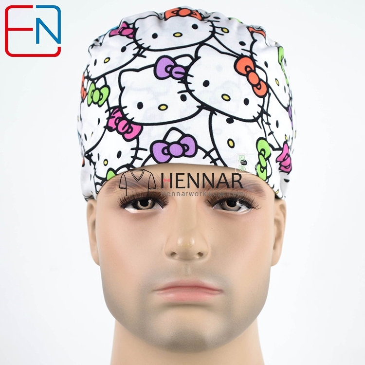 surgical caps in white for doctor caps with short hair