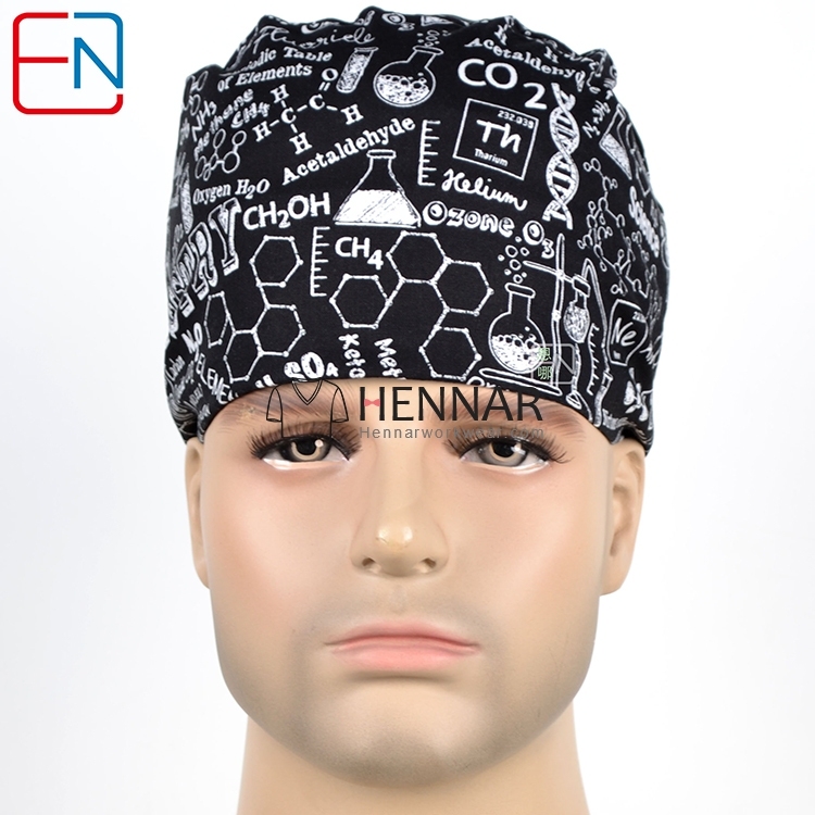 7 Prints 3 sizes surgical scrub caps for men and women 100% cotton surgical caps