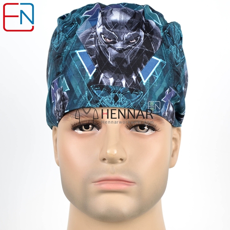 11 prints unisex doctor caps skull caps ,surgical caps in beight with night owls