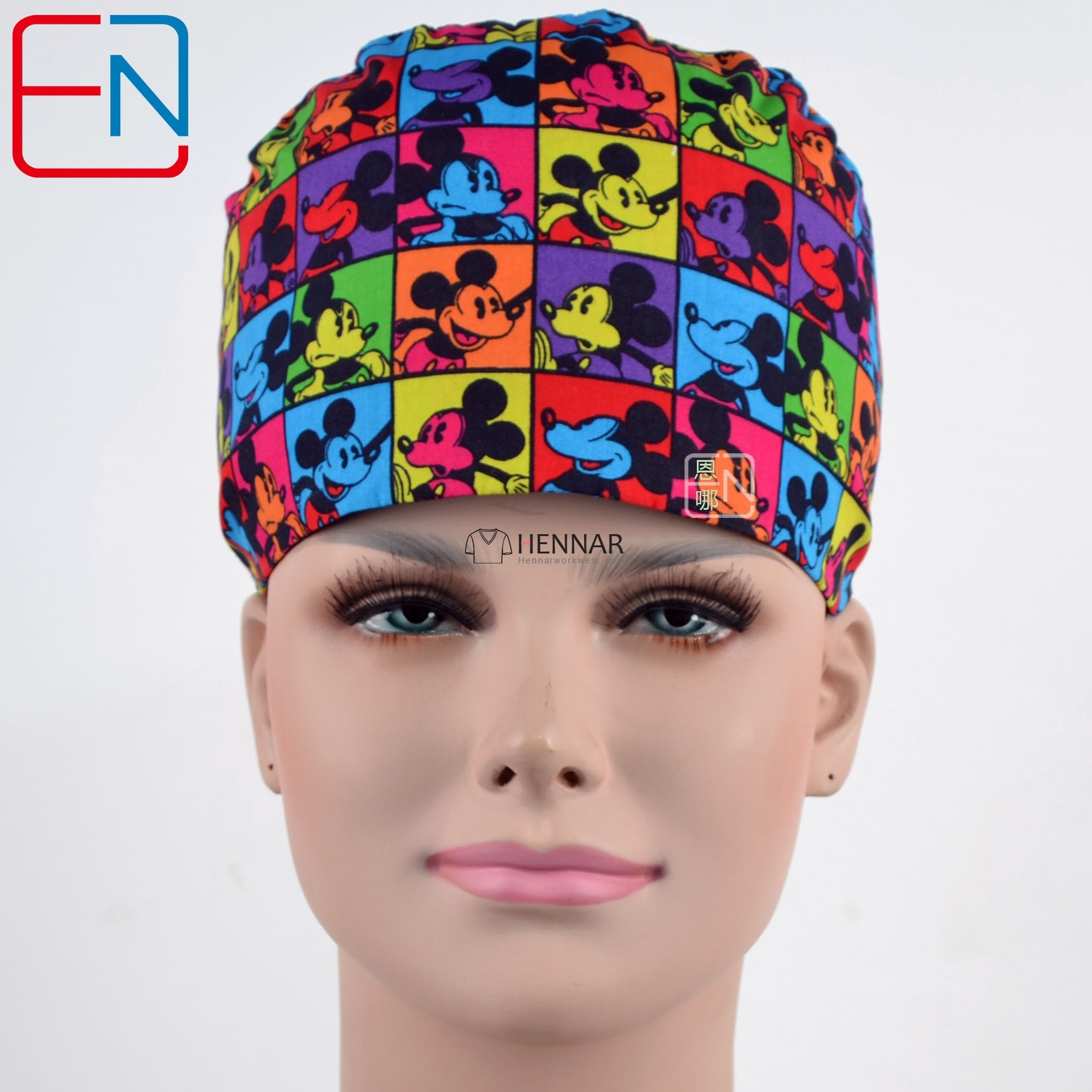 11 Prints Hennar surgical caps with sweatband medical caps scrub caps for women doctors and nurse