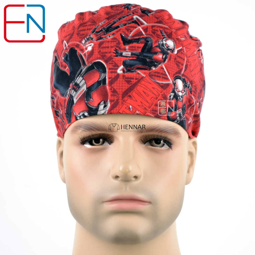 9 Prints Hennar Medical Scrub Caps Surgical Caps for short hair men and women with Sweatbands