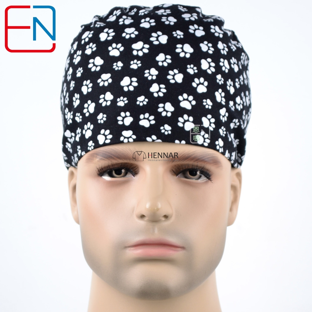 9 Prints Hennar Medical Scrub Caps Surgical Caps for short hair men and women with Sweatbands