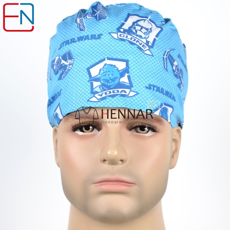 11 prints unisex doctor caps skull caps ,surgical caps in beight with night owls
