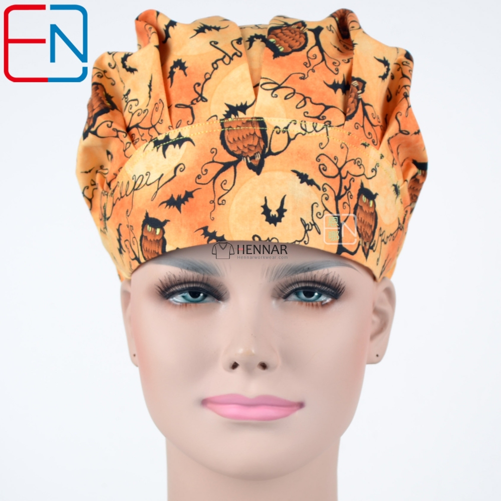 11 Prints Hennar new Surgical caps doctors and nurses cap Hand-painted flower