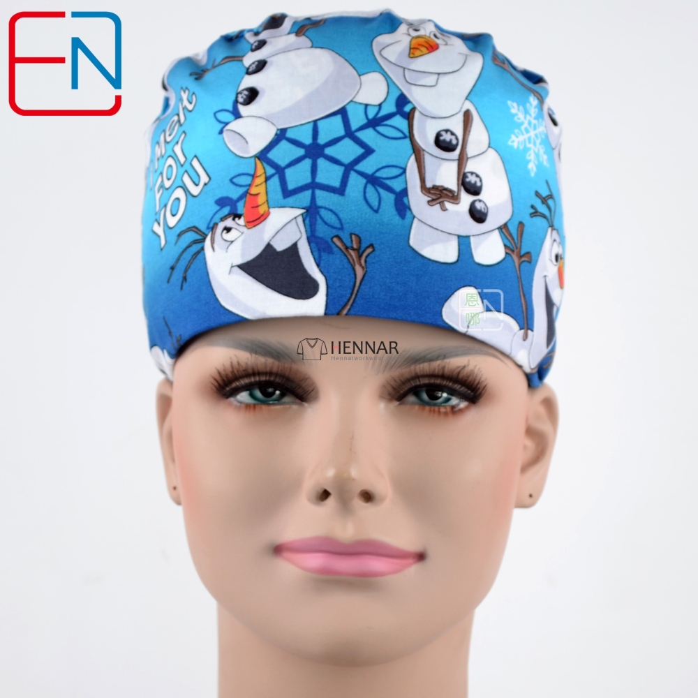 9 Prints Hennar Medical Scrub Caps Surgical Caps for short hair men and women with Sweatbands