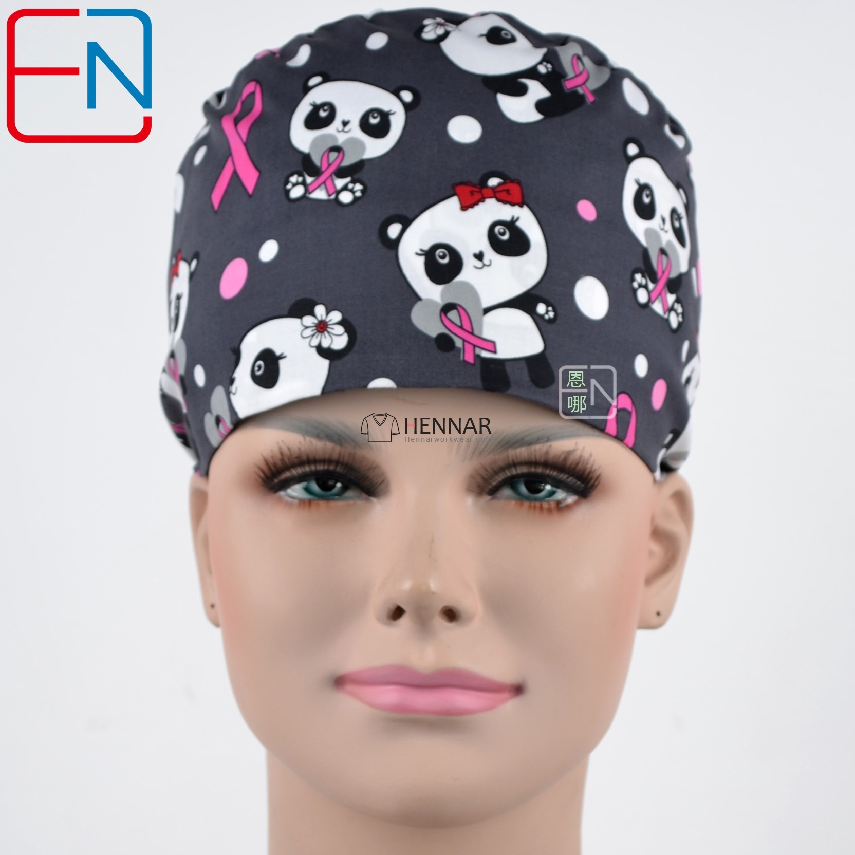 10 Prints Hennar Medical Scrub Cap MEN AND WOMEN 100% Cotton With Sweatband